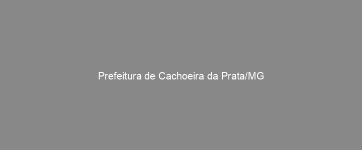 Provas Anteriores Prefeitura de Cachoeira da Prata/MG